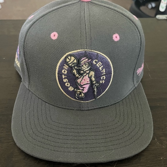 Mitchell & Ness Other - Boston Celtics NBA Pink & Gray Hat